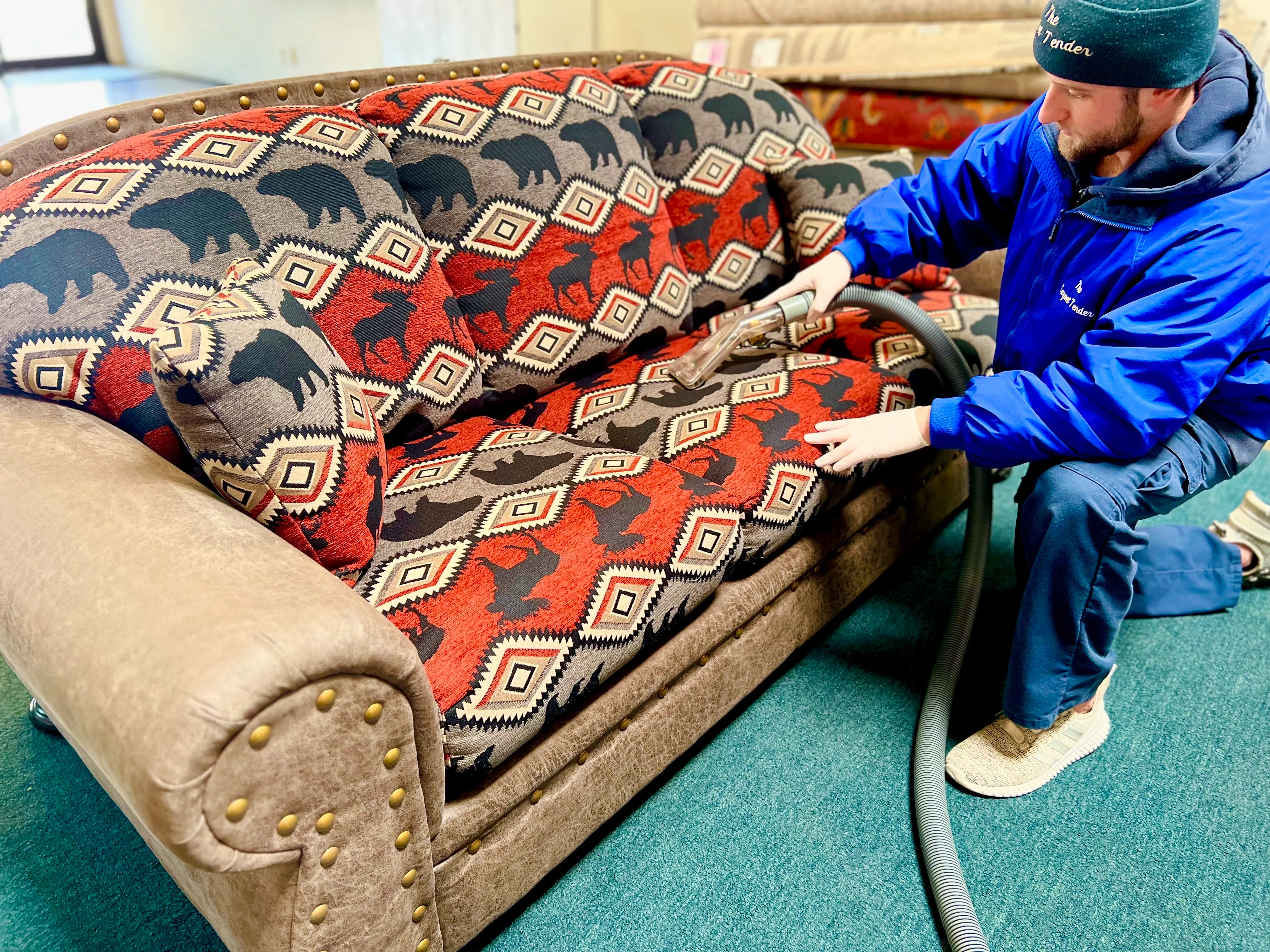 Rug drying process